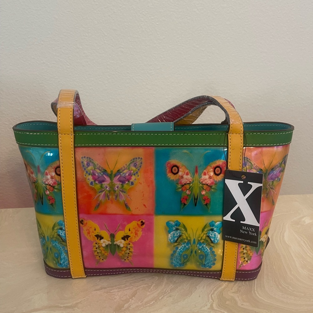 Maxx New York Butterfly Print Women's Bag